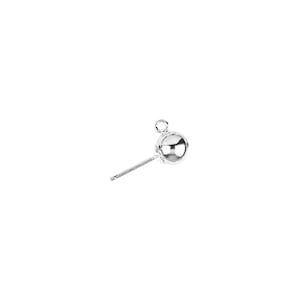 Sterling Silver - 6mm Ball Earring with Ring - 10pcs, 20pcs, 50pcs #30316