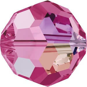 Swarovski Crystal Round Beads 5000 - 3mm 4mm 5mm 6mm 8mm - Rose AB
