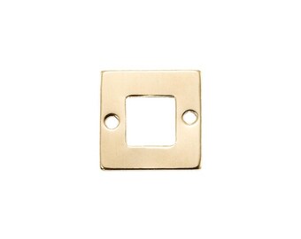 Square Cut Out Connectors 9.6mm - (202322CN) - Gold Filled