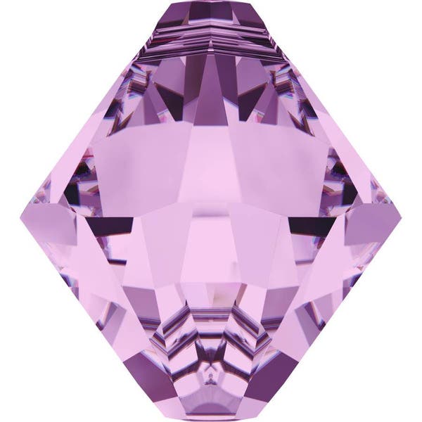 Swarovski Crystal - 6328 Bicone Top Drilled - Light Amethyst - 6mm, 8mm