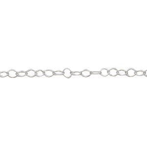 6 x 4mm Messing ausgefallene Kette am Fuß - Silber vergoldet (#3024-6FN) 5ft vergoldet 5ft (2024-6FN)