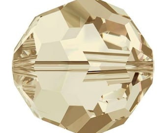 Swarovski Crystal Round Beads 5000 - 4mm 6mm -Ceylon Topaz AB