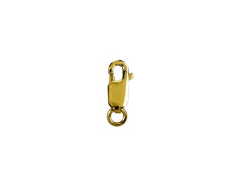 14K oro 4x12 mm langosta con anillo 1pcs, 10pcs (artículo #106057)