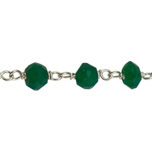 Emerald Chain - Sterling Silver Oxidized Chain By the Foot (SS)