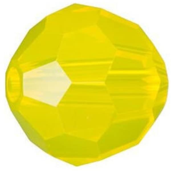 Swarovski Crystal Round Beads 5000 - 4mm 6mm 8mm - Yellow Opal