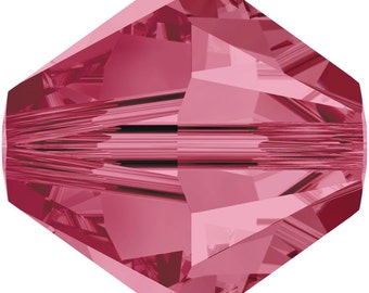 Swarovski Crystal Bicone Beads 5328 - 5mm 8mm - Indian Pink