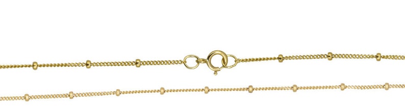 20 with spring ring Gold Filled GF Item # 20605-16-SFN Space Satellite Chain 16 18