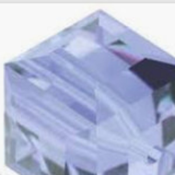 Swarovski Crystal Cube Beads 5601 - 4mm 6mm 8mm - Alexandrite AB