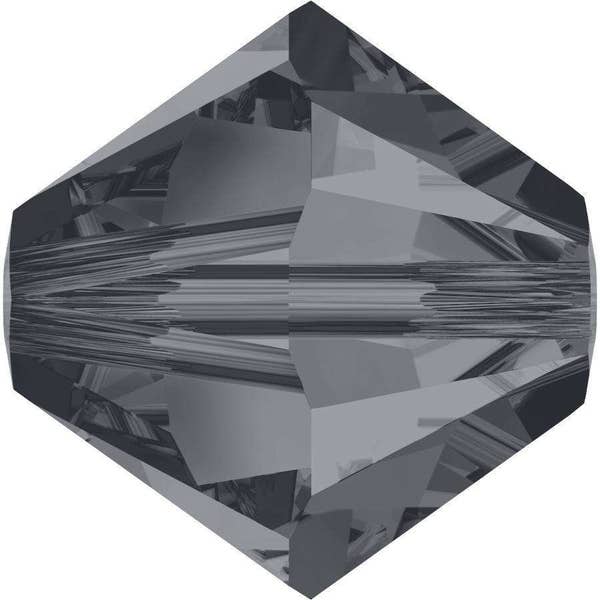 Swarovski Crystal Bicone Beads 5328 - 3mm 4mm 5mm 6mm 8mm - Crystal Silver Night