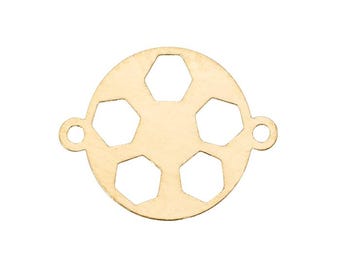 Soccer Ball Connector 8mm - (2020784CNL) - Gold Filled