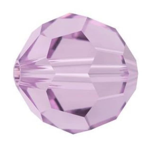 Swarovski Crystal Round Beads 5000 - 3mm 4mm 6mm 8mm 10mm - Light Amethyst AB