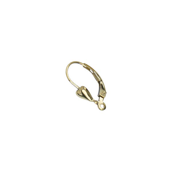 14 Karat Gold Heart Earring Leverbacks - 1pc, 10pcs #104392