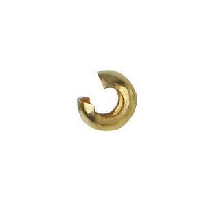 金張り圧着カバー - 4 mm 50 個、100 個、500 個、1000 個 #20530
