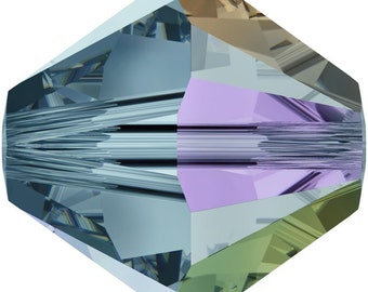 Perles Swarovski Crystal Bicone 5328 - 4mm 6mm - Indian Sapphire AB 2x