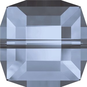 Swarovski Crystal Cube Beads 5601 - 4mm - Denim Blue