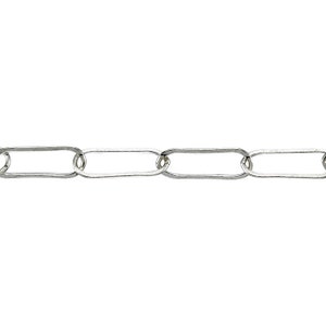 May include: A silver chain with oval links.