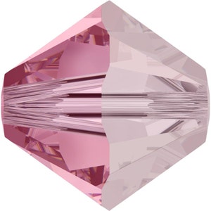 Swarovski Crystal Bicone Beads 5328 - 3mm 4mm 5mm 8mm - Light Rose Satin
