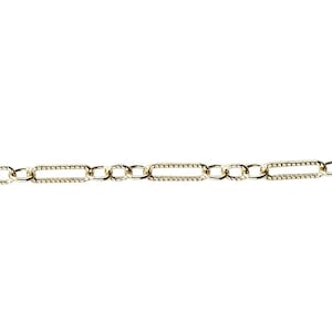 1.6 x 4.75mm Long & Short Chain By the Foot - Gold Filled (GF) Item # 20516LS