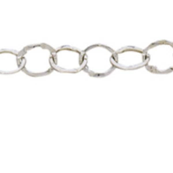 Hammered Chain 5mm - Sterling Silver - 30HM679