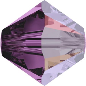 Swarovski Crystal Bicone Beads 5328 - 3mm 4mm 6mm - Light Amethyst Satin