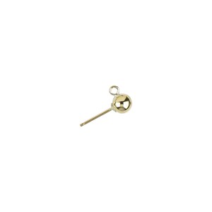 Gold Filled - 5mm Ball Earring with Ring - 10pcs, 50pcs, 100pcs #20215
