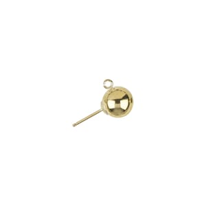 Gold Filled - 8mm Ball Earring with Ring - 2pcs, 6pcs, 10pcs #20218