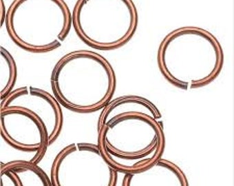 Copper Plated - Open Jump Rings (8mm) (150 pieces per packet) (Item # 3143-8CP)