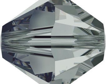 Swarovski Crystal Bicone Beads 5328 - 3mm 4mm 5mm 6mm 8mm - Black Diamond