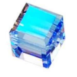 Swarovski Crystal Cube Beads 5601 - 4mm 6mm 8mm - Light Sapphire AB