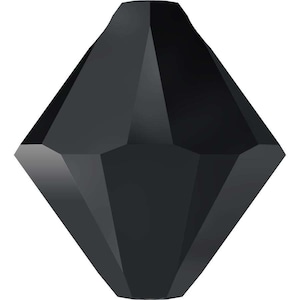 Swarovski Crystal - 6328 Bicone Top Drilled - Jet-  6mm, 8mm