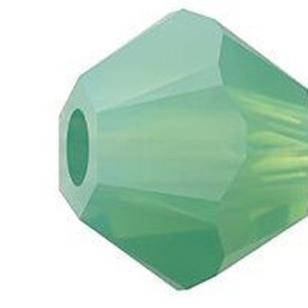 Swarovski Crystal Bicone Beads 5328 - 4mm 6mm - Palace Green Opal AB 2x
