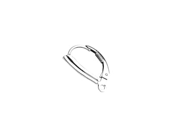 100pcs #306389 10pcs 50pcs Sterling Silver Shield Earring Leverbacks