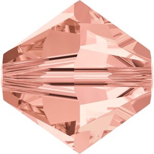 Swarovski Crystal Bicone Beads 5328 - 4mm 6mm 8mm - Rose Peach AB 2x