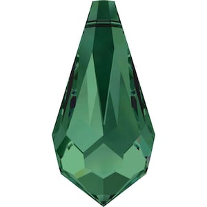 Swarovski Crystal - 6000 Tear Drop Top Drilled - Emerald 11 x 5.5mm, 13 x 6.5mm, 15 x 7.5mm