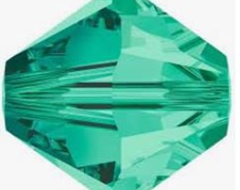 Swarovski Crystal Bicone Beads 5328 -3mm 4mm 5mm 8mm - Light Emerald