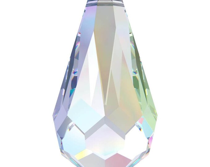 Swarovski Crystal 6000 Tear Drop Top Drilled Crystal AB 11 X 5.5mm, 13 ...