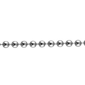 2mm Bead Chain By the Foot - Sterling Silver(SS) Item # 302BD