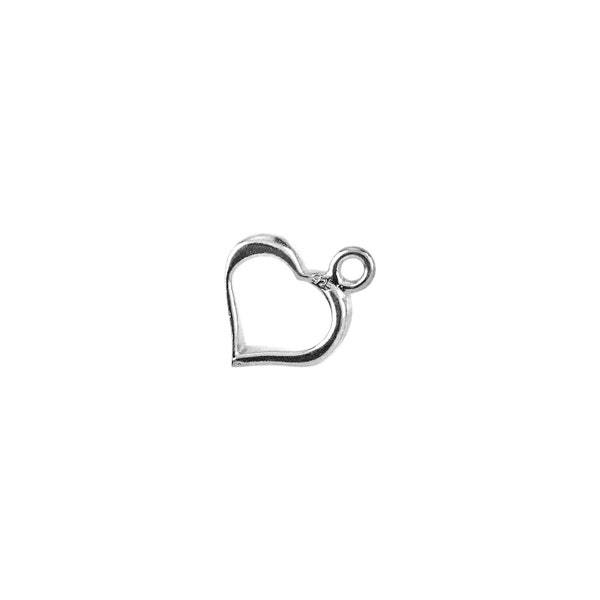 Designer Heart Toggle Clasps Large-Sterling Silver (#5089)