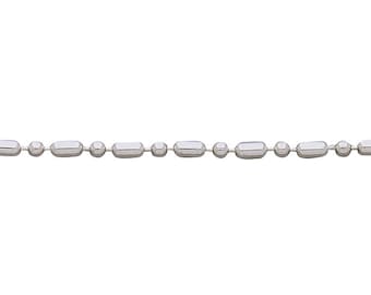 2 mm Perlenkette am Fuß - Sterling Silber (SS) Artikel # 30BD2-1