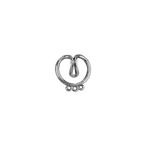 Round Hook & Eye 3 Line  -Sterling Silver (#5106)