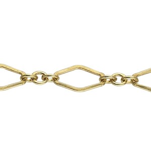4.5 x 8.75mm Fancy Chain By the Foot - Gold Filled (GF) Item # 202331-3FN