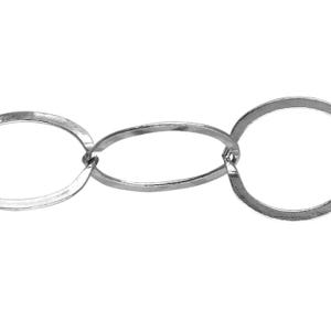 10mm Flat Cable Chain By the Foot - Sterling Silver (SS) Item # 30693FC