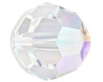Swarovski Crystal Round Beads 5000 - 2mm 3mm 4mm 5mm 6mm 7mm 8mm  14mm 16mm 18mm - Crystal Clear AB