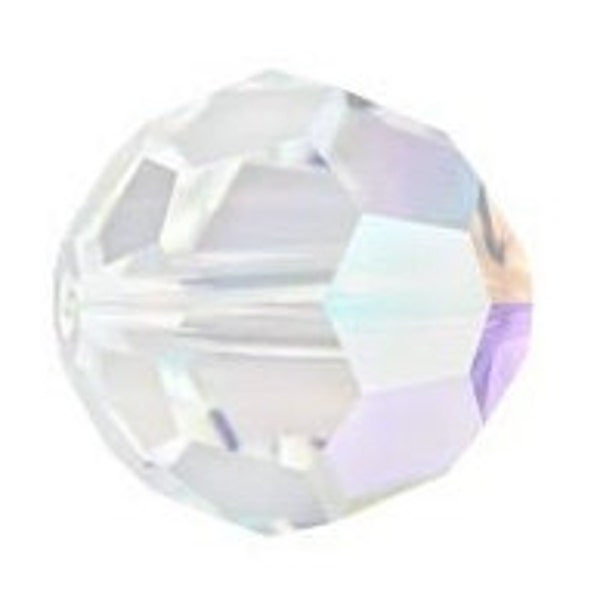 Swarovski Crystal Round Beads 5000 - 2mm 3mm 4mm 5mm 6mm 7mm 8mm  14mm 16mm 18mm - Crystal Clear AB