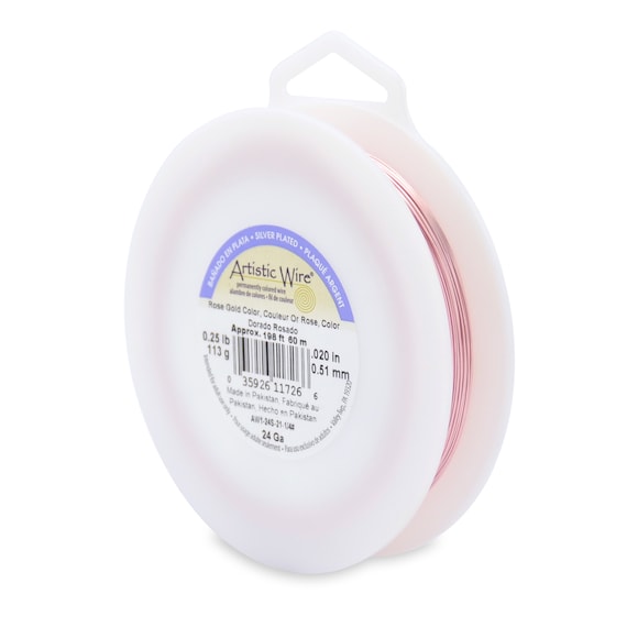 Beadalon - Alambre Artístico (Calibre 24, Chapado En Plata Y Oro