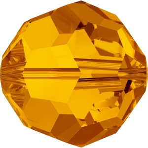 Swarovski Crystal Round Beads 5000 - 3mm 4mm 6mm 8mm - Tangerine