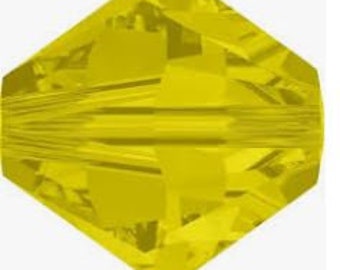 Swarovski Crystal Bicone Beads 5328 - 3mm 4mm 6mm - Yellow Opal