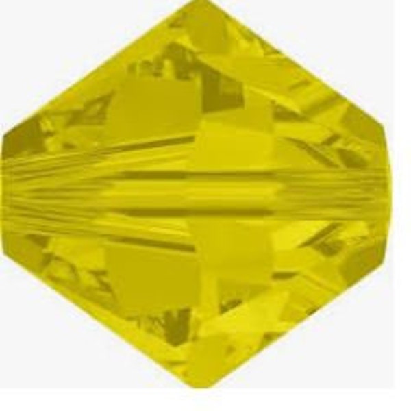 Swarovski Crystal Bicone Beads 5328 - 3mm 4mm 6mm - Yellow Opal