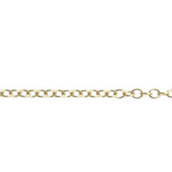 1.6 x 2mm Cable Chain By the Foot - Gold Filled (GF) Item # 2013-18CA