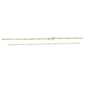 Satellite Chain 1mm with 1.8mm Bead 16&quot; with Lobster - Gold Filled (GF) Item # 20605FN-16-L